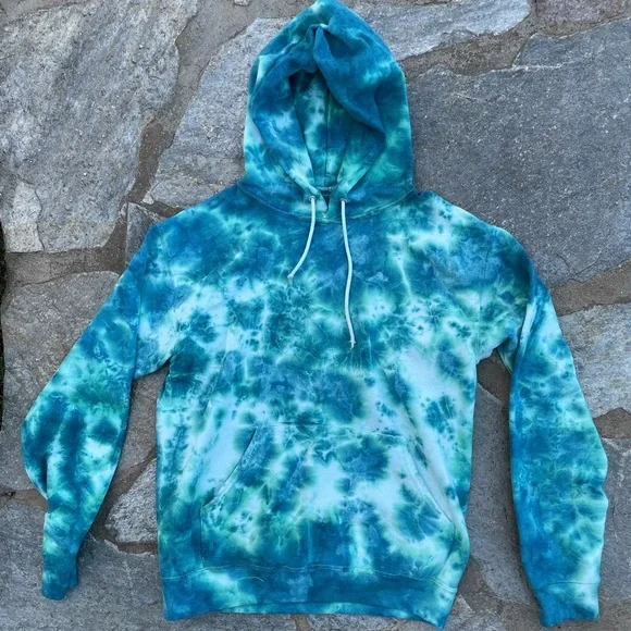 Artist Union Clothing Co. Tops Blue Tie Dye Hoodie Poshmark